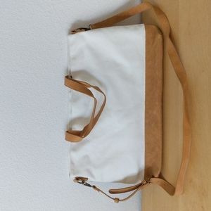 NWT Hearth & Hand with Magnolia white / tan satchel tote bag